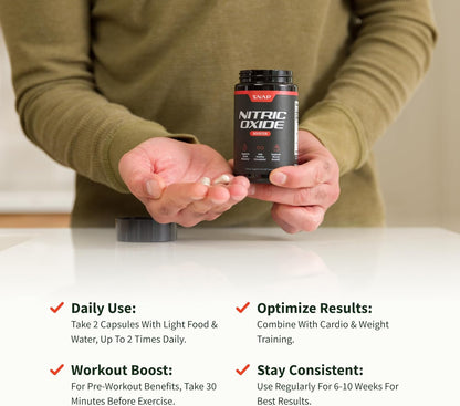 Snap Supplements Prostate Health Support Supplement Bundle with Nitric Oxide Booster
